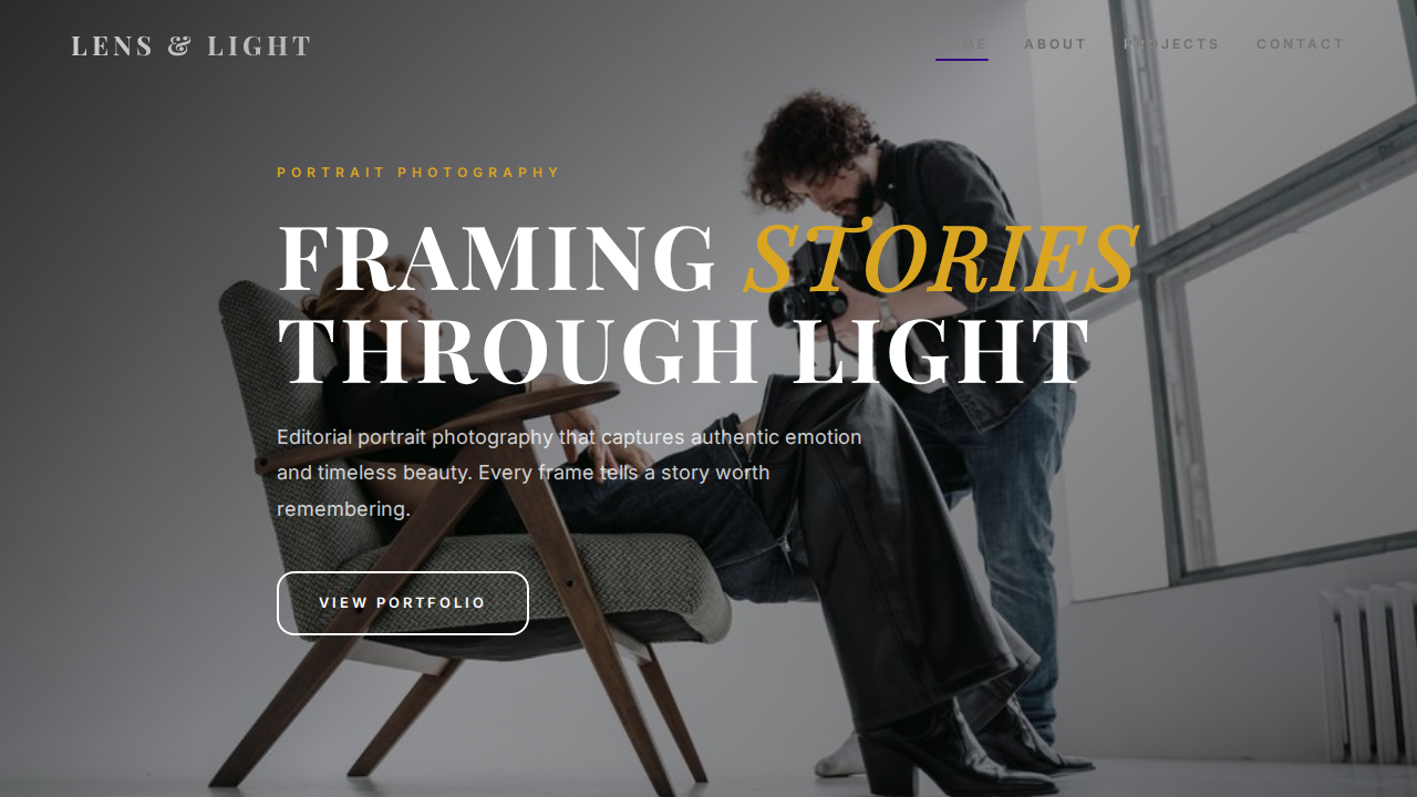 Portrait Photographer Portfolio template preview